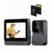 Wireless Video Door Bell WiFi Phone Intercom System with Monitor Doorbell  64GB