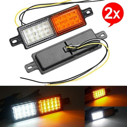 Pair LED Bullbar Indicator Tail Lights Front Park DRL Light