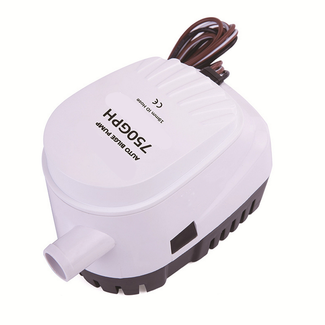 12V Boat Automatic Submersible Bilge Water Pump 750GPH Auto With Float Switch