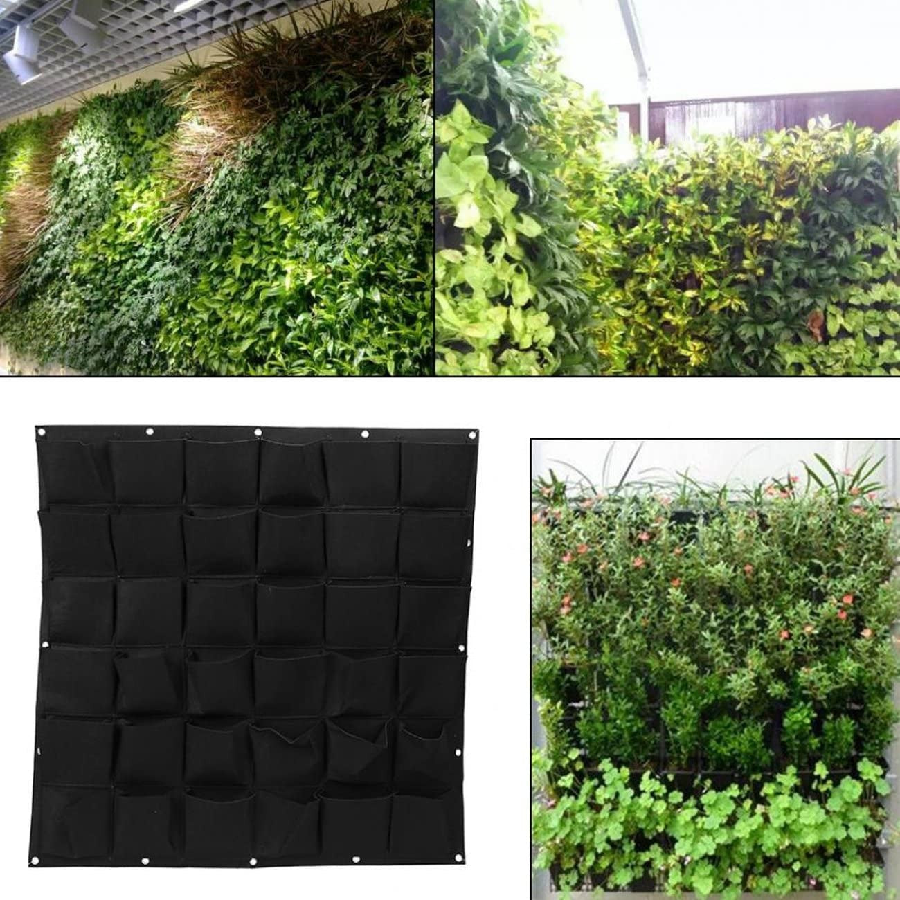 36 Pocket Planting Bag Garden Wall Hanging Planter Outdoor Vertical for Herb Pot