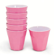 Henni & Friends 300ML Melamine Cups, Set of 6 in Pink BPA Free