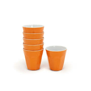 300ML Melamine Cups, Set of 6 in Orange Shatter-Proof Dishwasher Safe, BPA Free