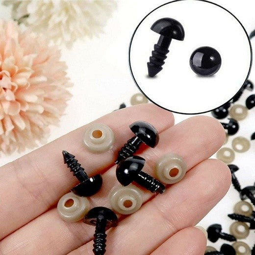 100Pcs Plastic Toy Screw Eyes Kit for Doll