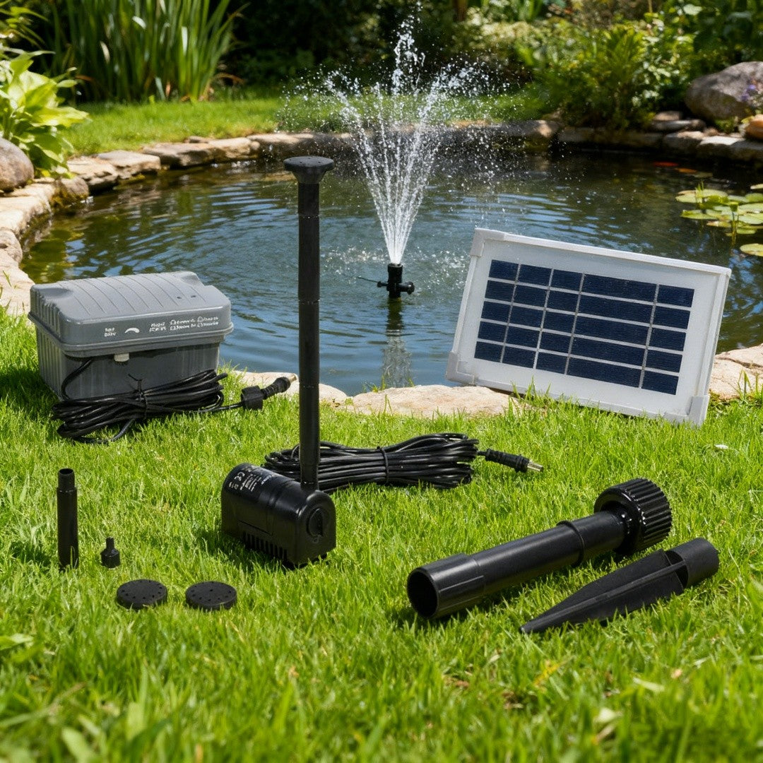Solar Fountain Pump with Backup Battery Water Pump Kit