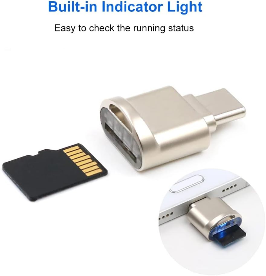 Micro SD Card Reader, USB C to SD Card Reader, Type C TF Memory Card Reader