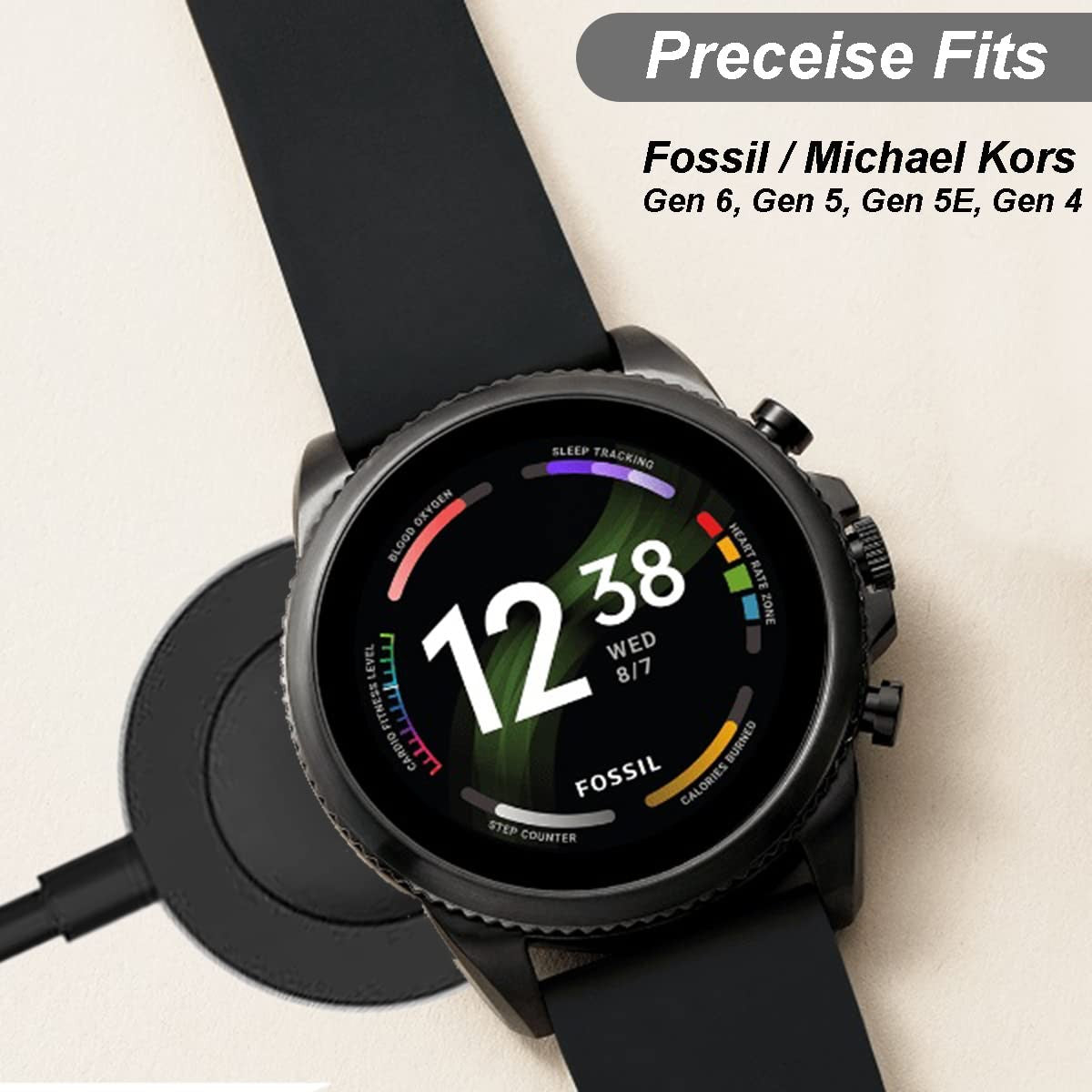 USB Charging Cable for Fossil Gen 6 5 4 Smartwatch 1m Magnetic Charger Cord