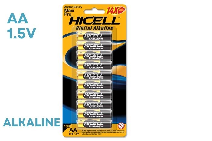 Hicell Batteries AA Alkaline Digital Battery 10pk