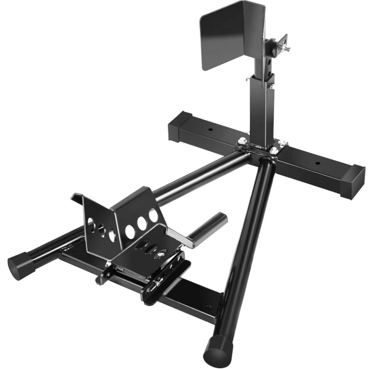 Black Motorcycle Front Wheel Chock Stand Holder For 17''-21'' Wheels