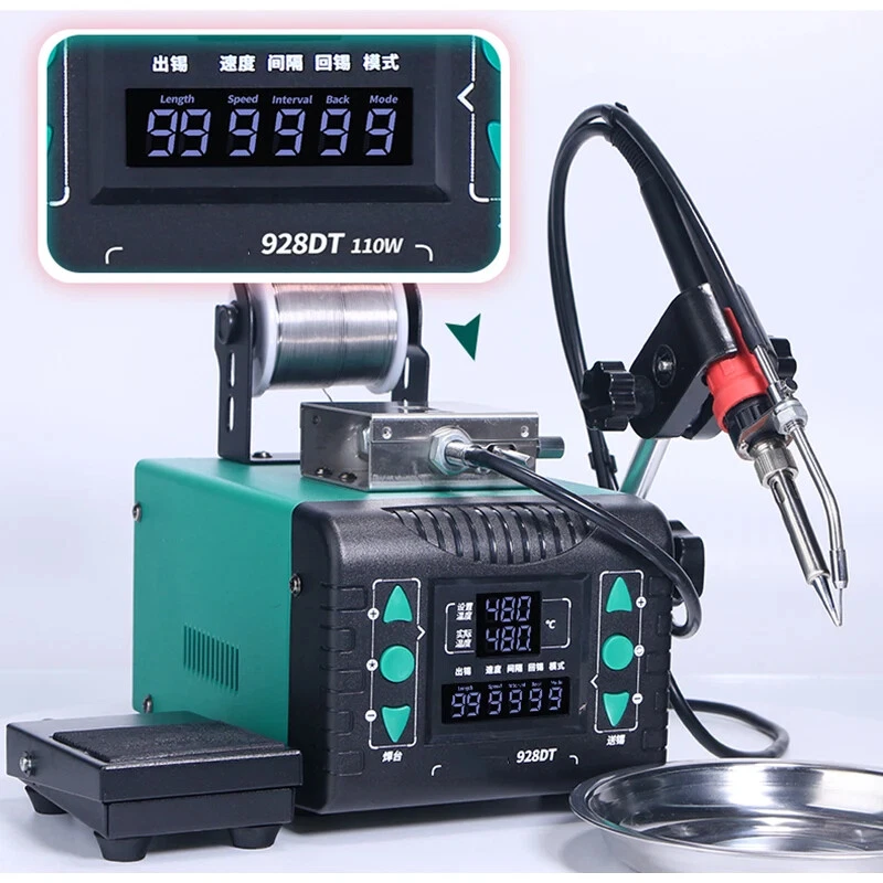 Soldering Iron Solder Rework Station Hot Air Gun Digital Effect Desoldering