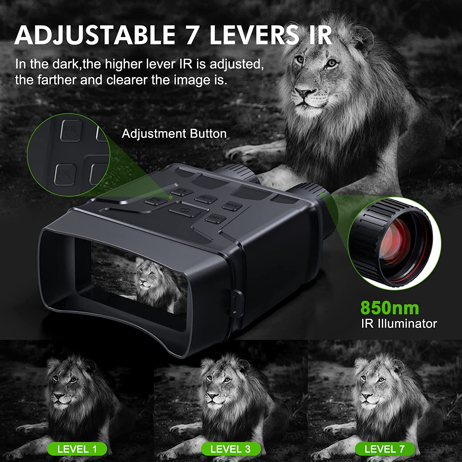 Digital Night Vision Binoculars1080p Full HD Photo & Video Infrared Night Vision