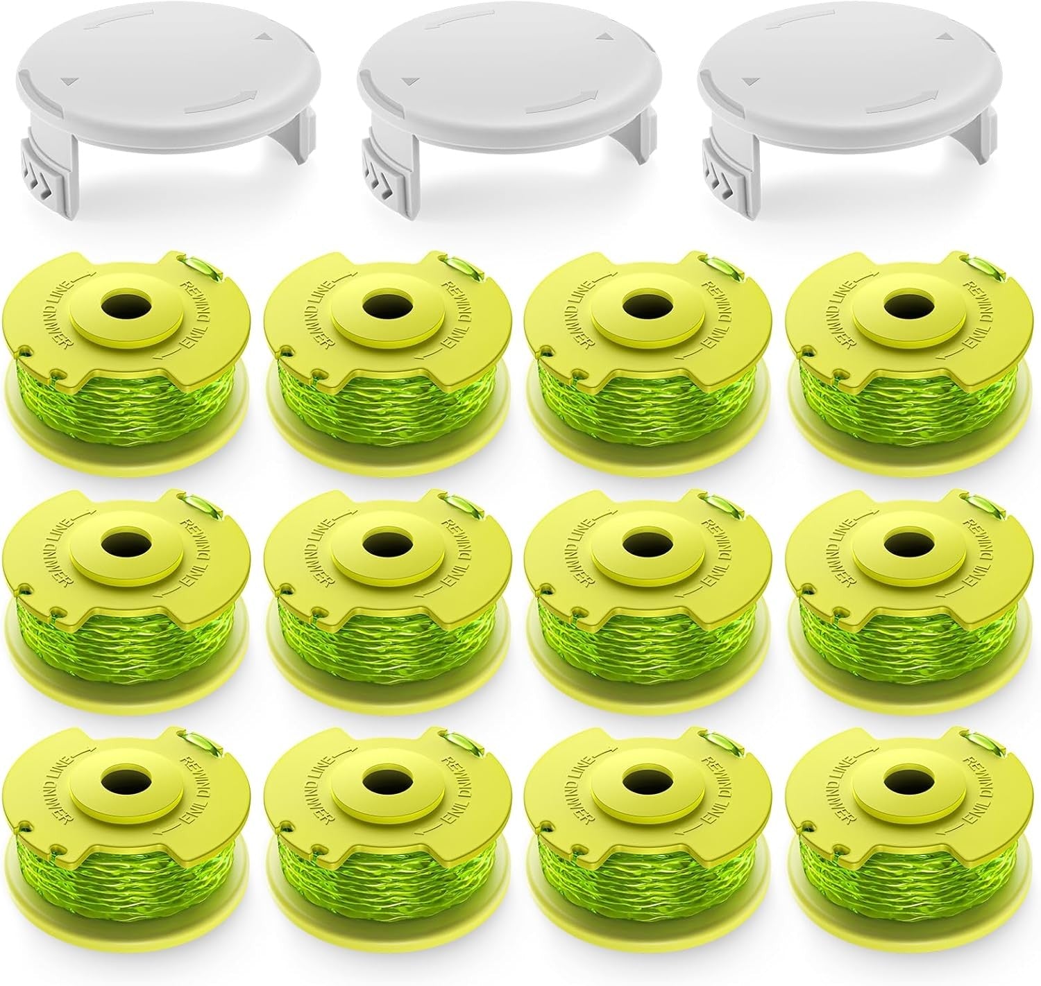 String Trimmer Refill for Ryobi One Plus+ AC80RL3(12 Trimmer Line 3 Trimmer Cap)