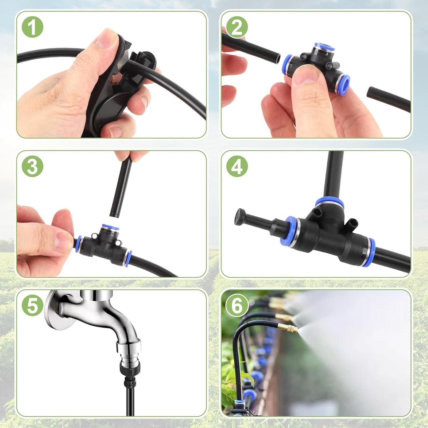 20M Adjustable Watering Irrigation Misting System Kit