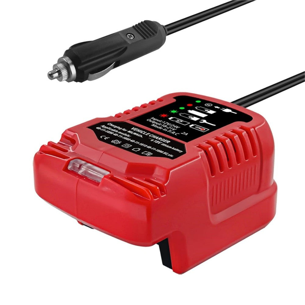 DC 12/24V Mini Car Charger Cigarette Lighter Plug for Milwaukee M18 18V Battery