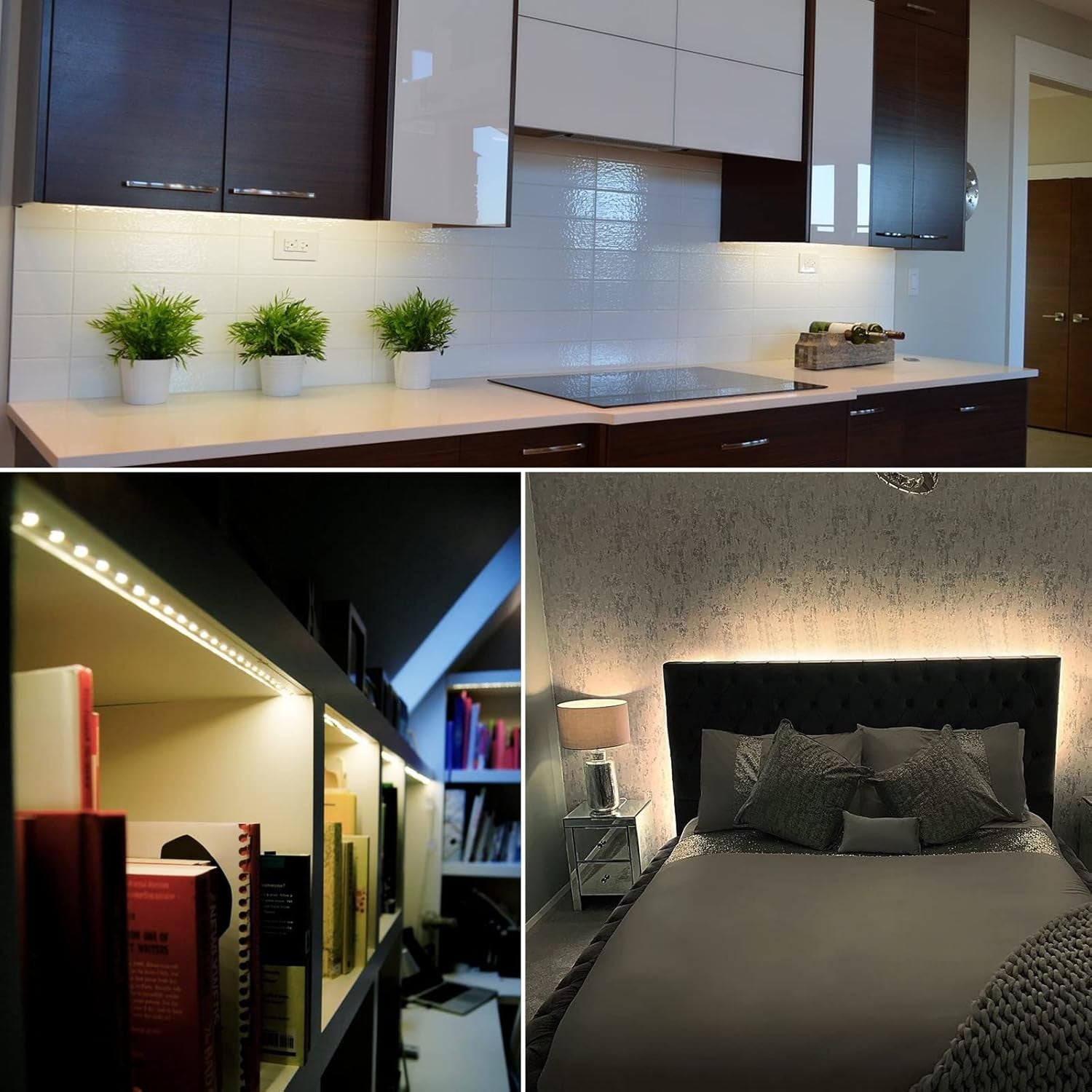 5M 300 LEDs 5050 Waterproof LED Strip Light, Warm White, with DC Connector