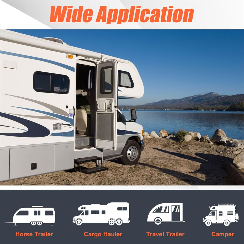 RV Entry Door Lock Handle Knob Deadbolt Camper Travel Trailer Latch Key