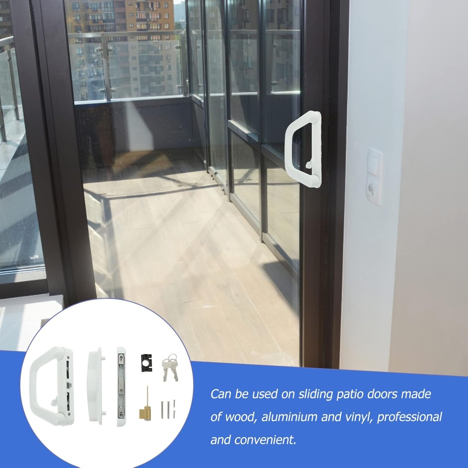 Patio Door Lock and Handle Set with Key