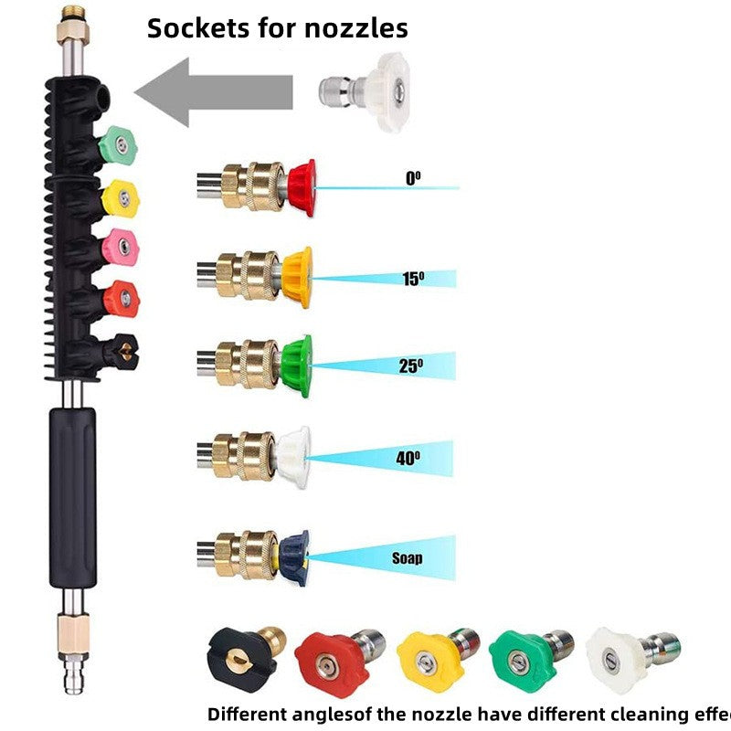 Tool Pressure Washer Extension Wand Upgrade Power Washer Lance with 5 Tips