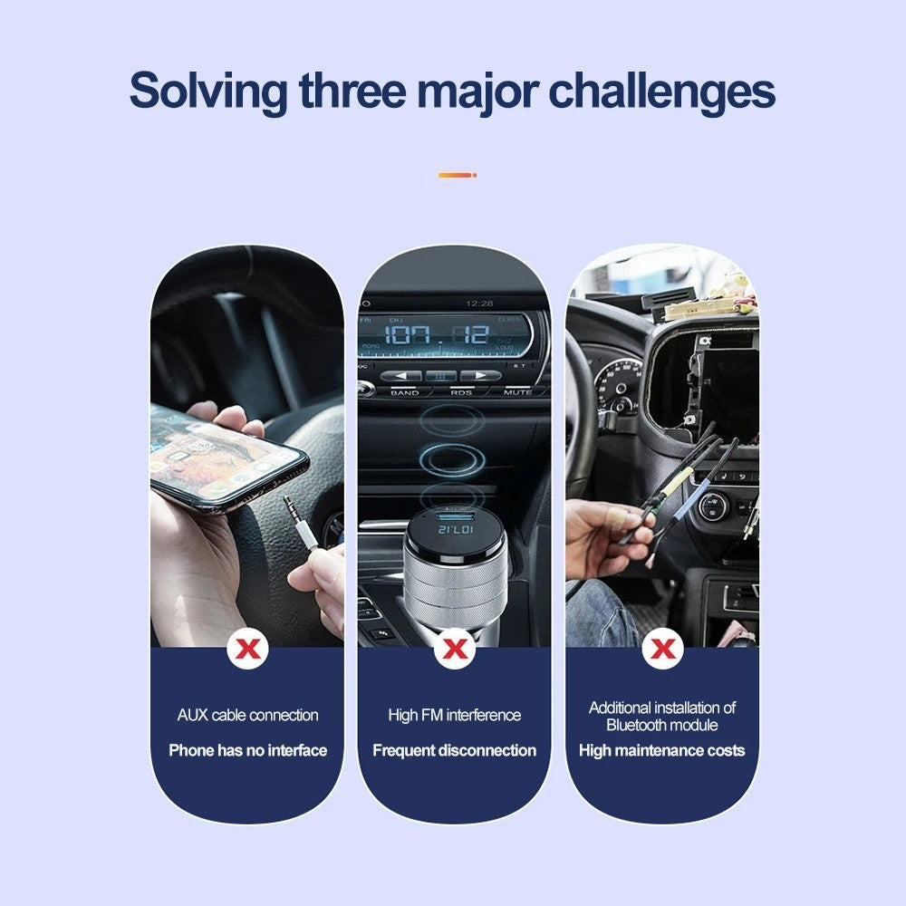 Bluetooth 5.0 Receiver Dongle Car AUX Music 3.5mm Adapter Cable