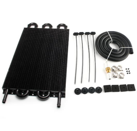 6 Pass Tube and Fin Transmission Cooler Universal 5/16" Oil Cooler Kit