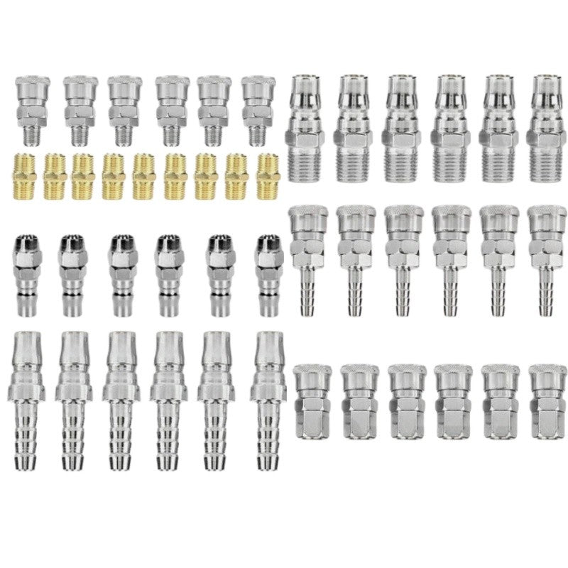 45x Air Hose Fittings Nitto Type Male Female Barb Coupler Compressor Tools Kit