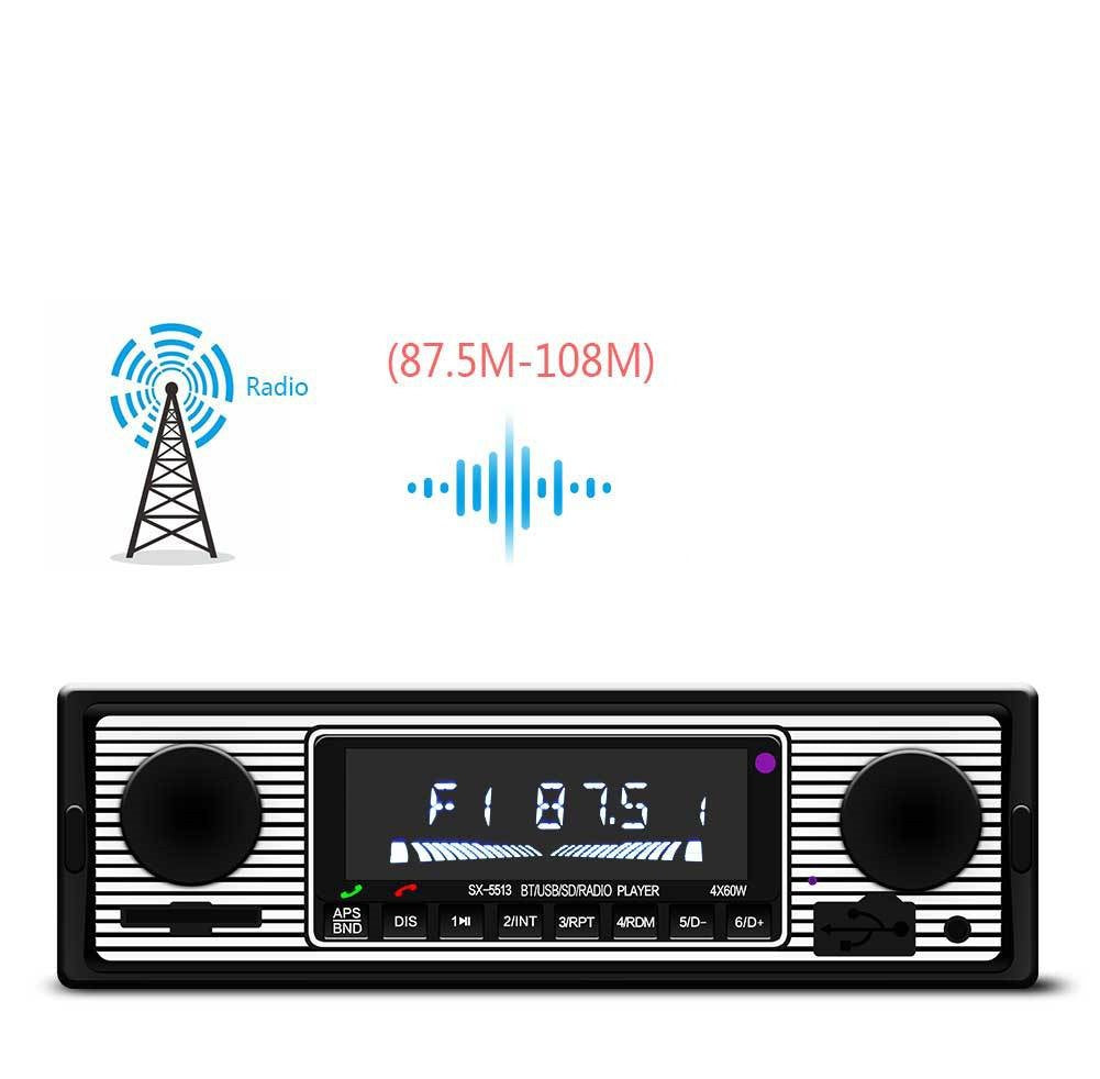 Bluetooth Radio Stereo Audio Head Unit Player Car In-dash MP3/USB/SD/AUX-IN/FM