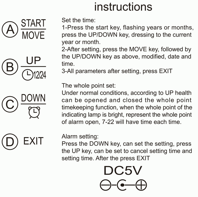 48CM Digital Large Big Jumbo LED Wall Clock Calendar Temperature