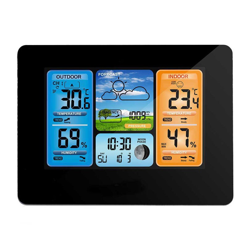 Wireless Digital LCD Weather Station Clock Calendar Thermometer