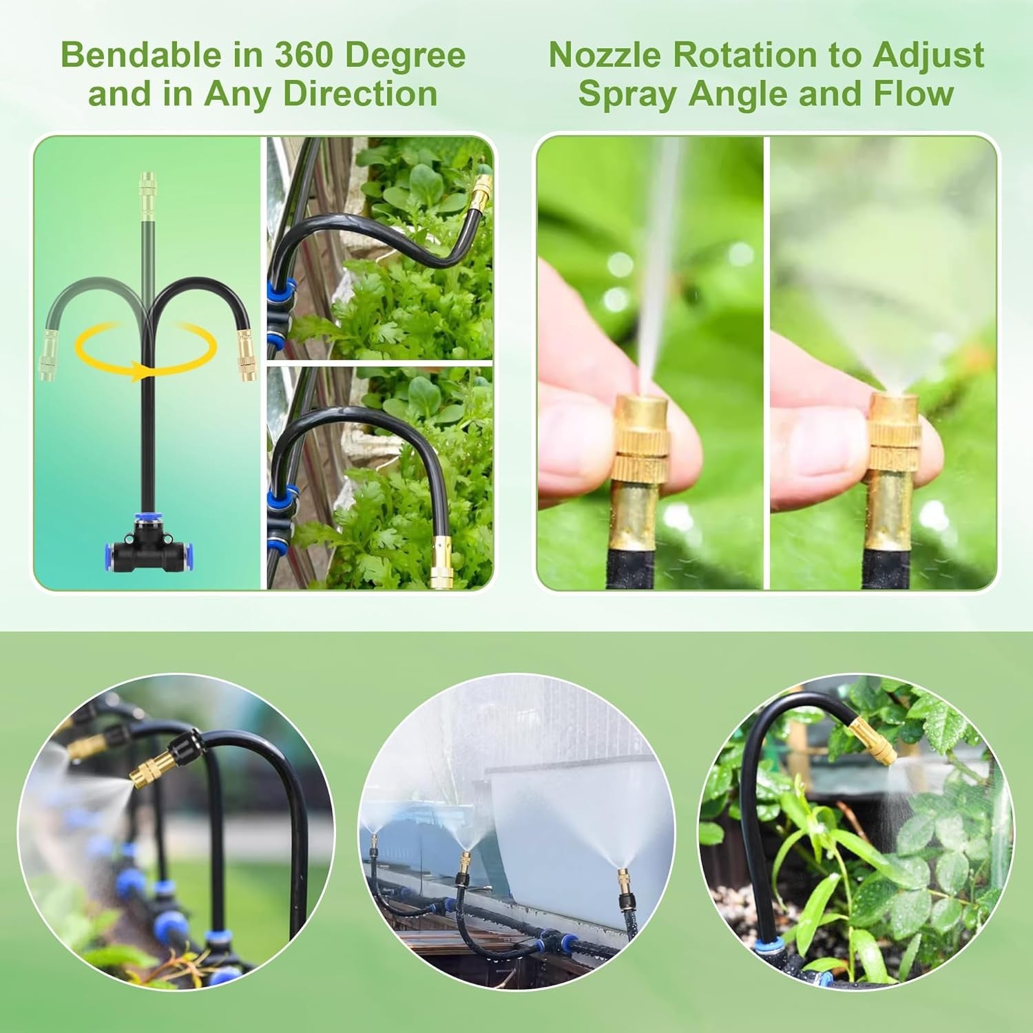 15M Adjustable Watering Irrigation Misting System Kit