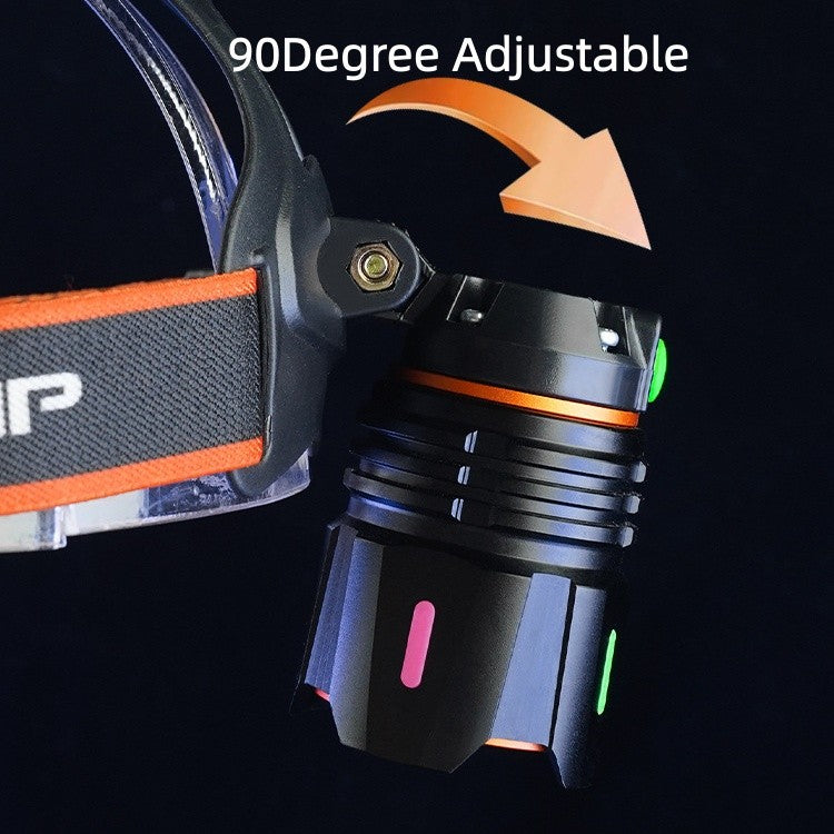 Rechargeable LED Headlamp Zoom Adjustable Head Torch