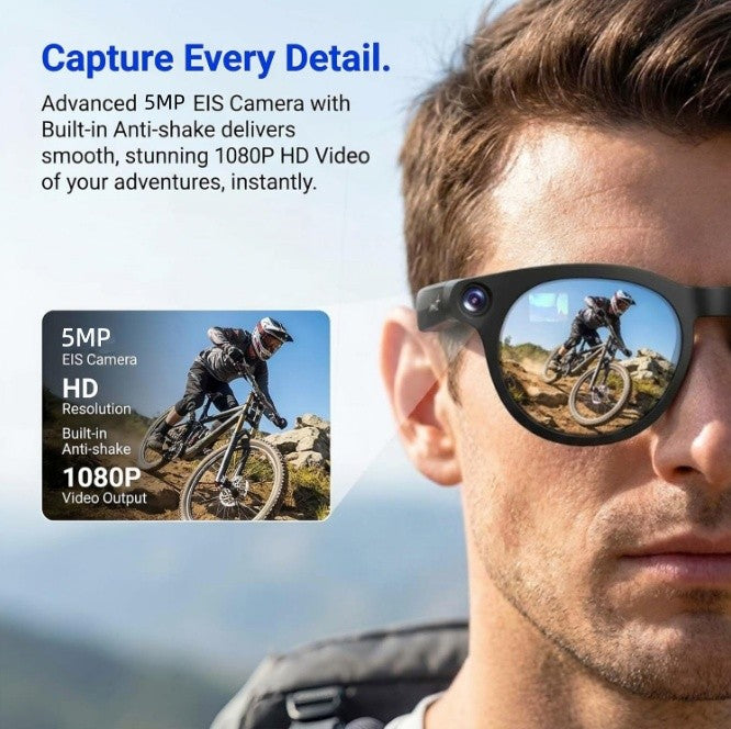 AI Smart Glasses 5MP Camera 1080P Video Recording AI Voice Assistant Translate