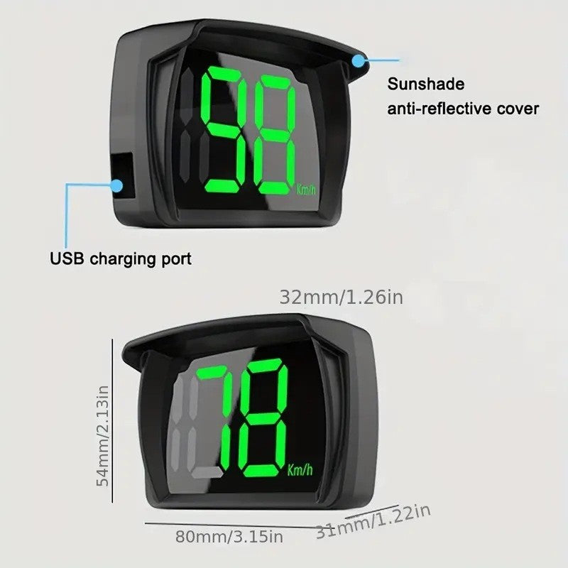 Car Digital GPS Satelite Speedo Speed KMH HUD Head Up Display Universal DM NEW