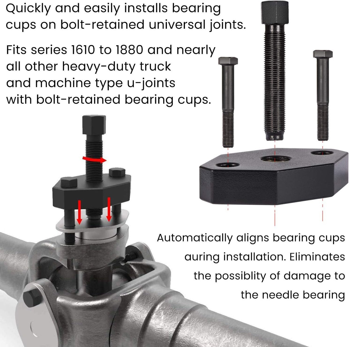 Class 6-8 U Joint Puller Universal Joint Puller for 1.5" to 2.2" Bearing Cups