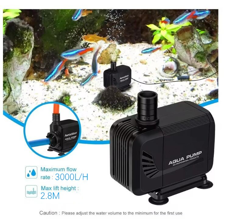 3000L/H Water Pump Fountain Fish Tank Pond Aquarium Pump Submersible