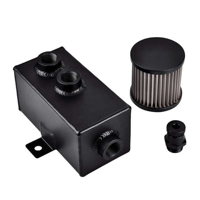 2L Oil Catch Can Reservoir Tank With Breather Filter Aluminum