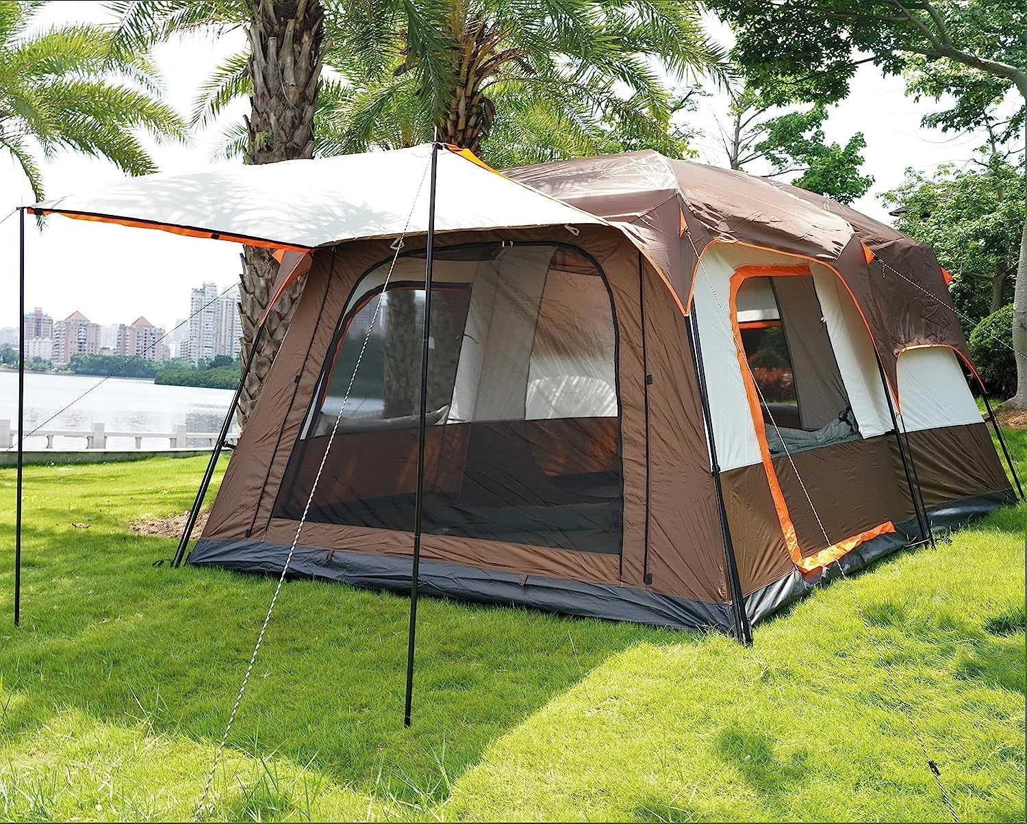 Spacious Outdoor Tent for 8-12 Persons with Carrying Bag Ideal for Hiking
