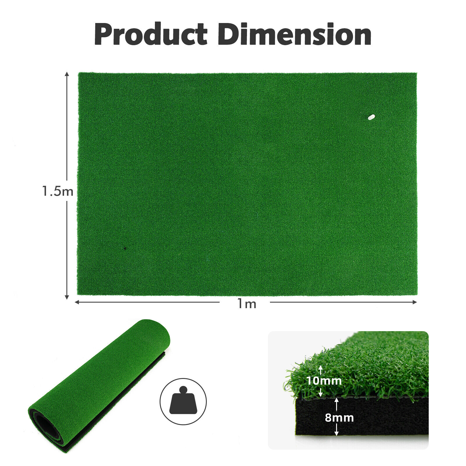 Golf Putting Mat Practice Training Indoor Outdoor Portable