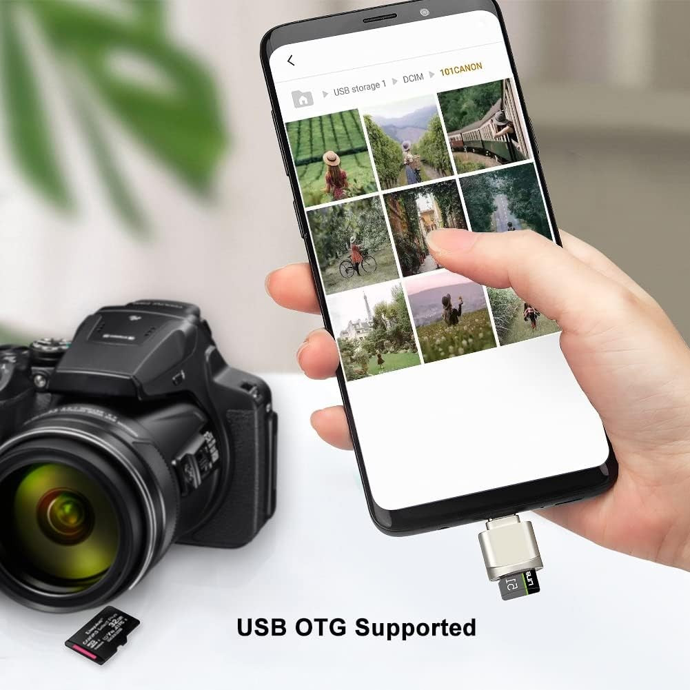 Micro SD Card Reader, USB C to SD Card Reader, Type C TF Memory Card Reader