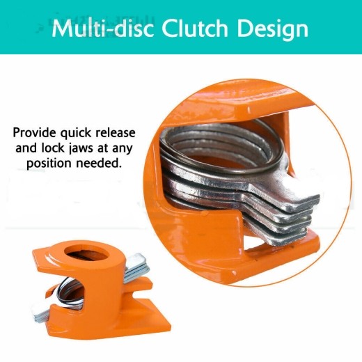 3/4" Gluing Pipe Clamp 4 Pcs Woodworking Vice Tools Wide Surface protect Pads