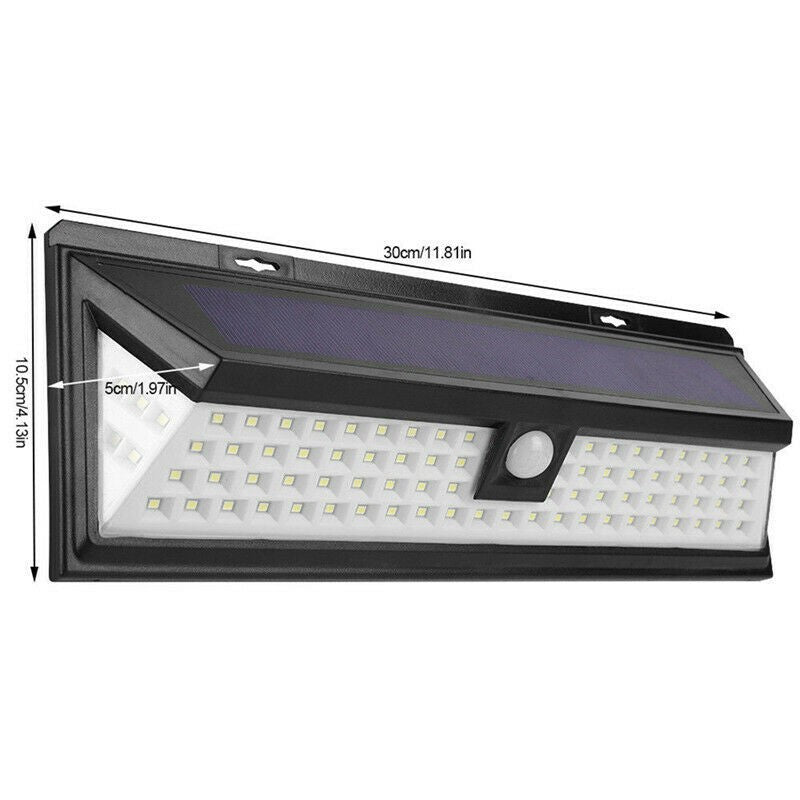 118 LED Solar Power PIR Motion Sensor Wall Light Outdoor Garden Lamp Waterproof