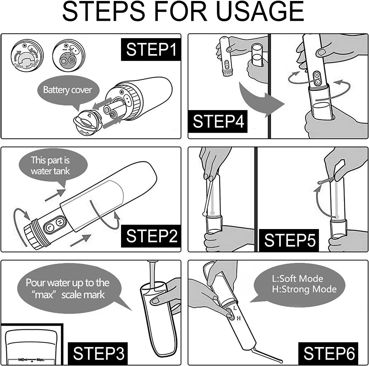 Portable Bidet Sprayer Handheld Electric Hygiene Water Wash Cleaning Spray Tool