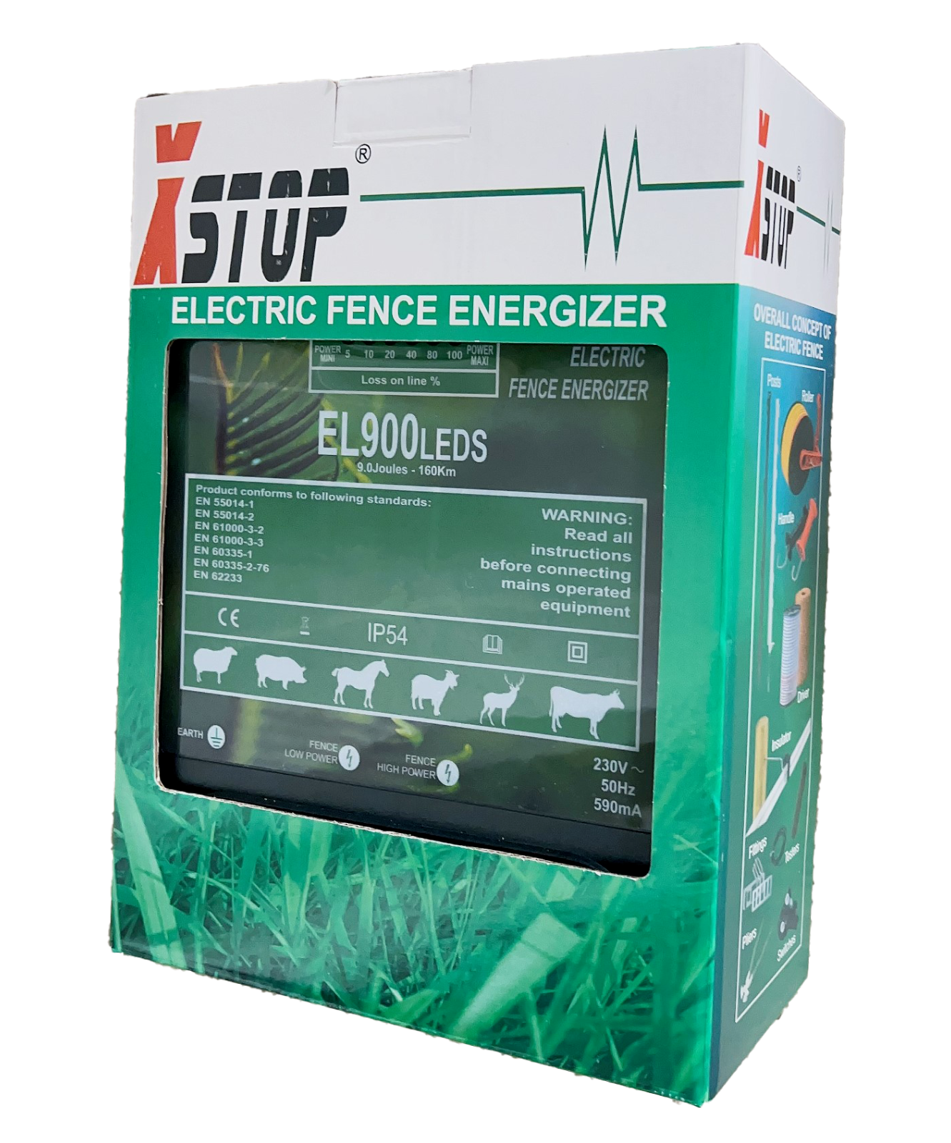 NEW 160km MAINS Power Electric Fence ENERGISER Charger 9 Joules