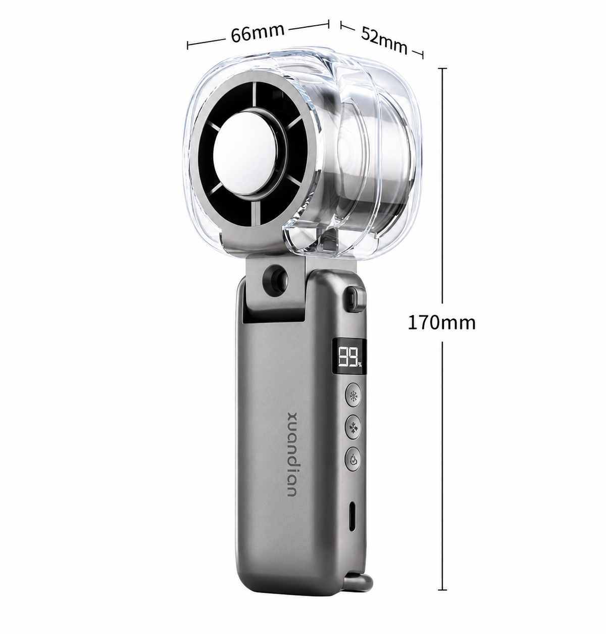 Smart Rechargeable Fan with Cooling Mist and LED Battery Status Display