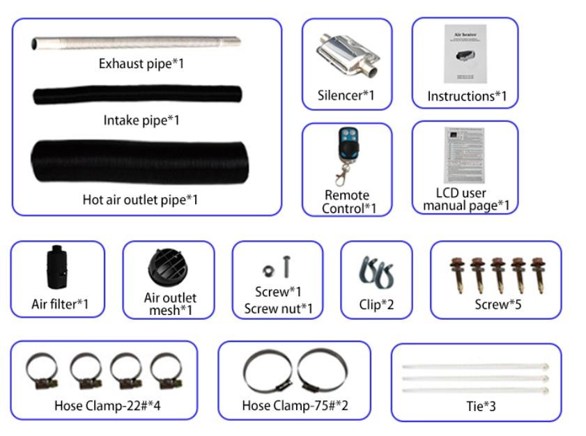 Bluetooth Diesel Air Heater 8KW 12V
