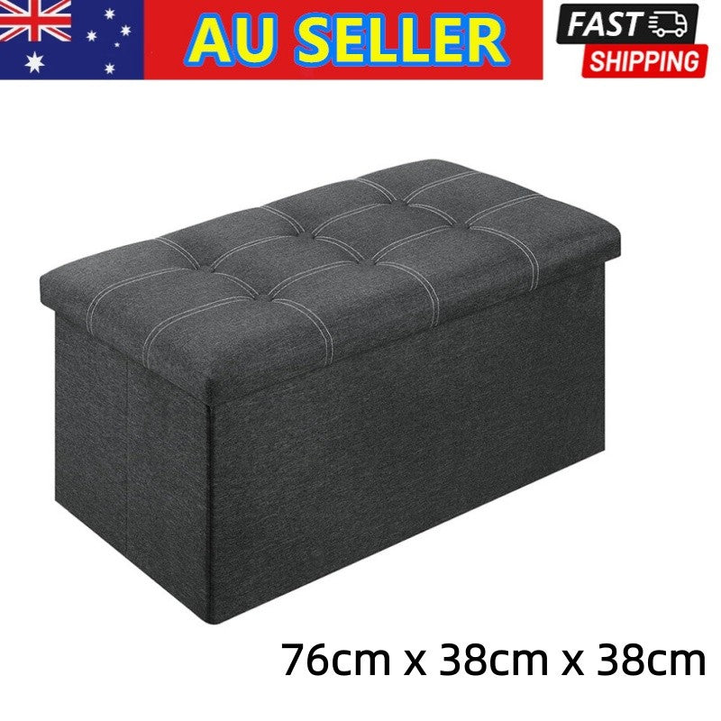 Folding Storage Ottoman Bench