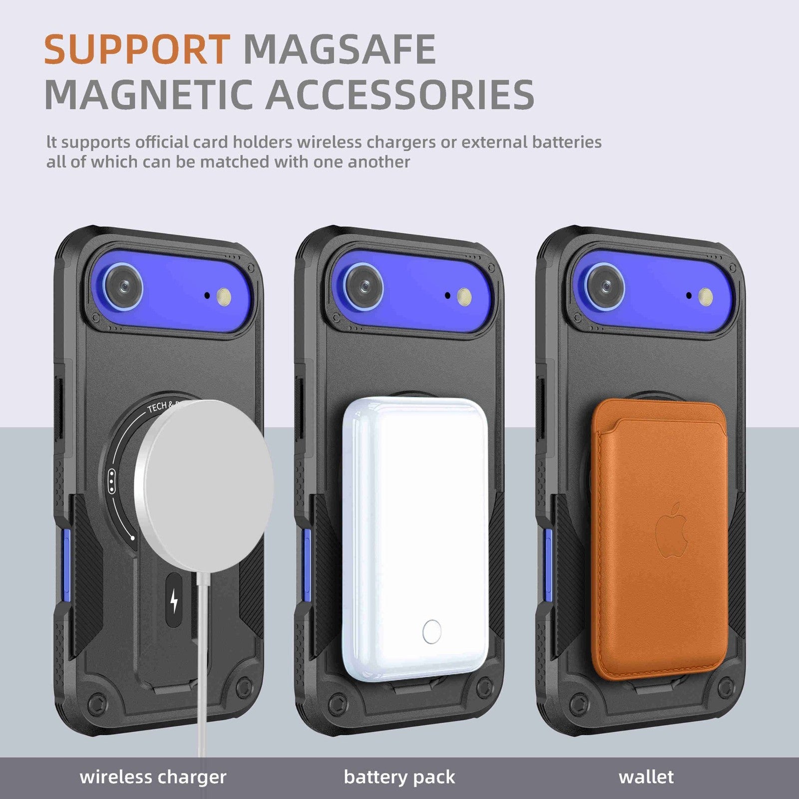 Magnetic Kickstand Magsafe Shock proof Bumper Case for iPhone 17 Air