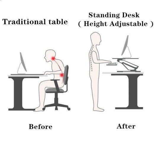 Laptop PC Monitor Computer Workstation Desk Table Converter Height Adjustable