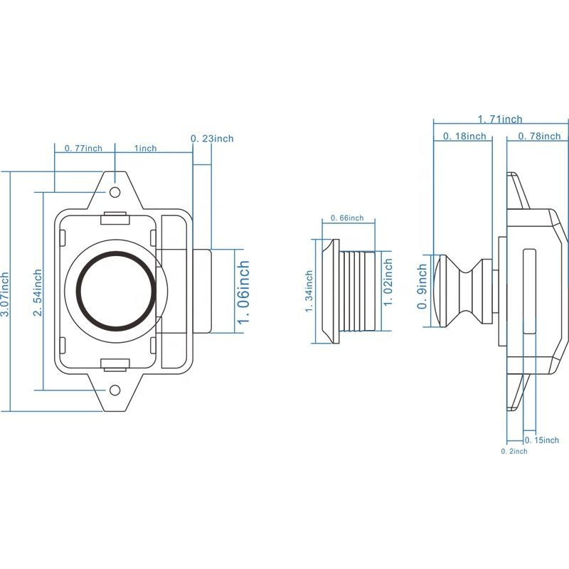 4x Push Button Drawer Cupboard Latch Catch Lock RV Caravan Cabinet Handle Knob