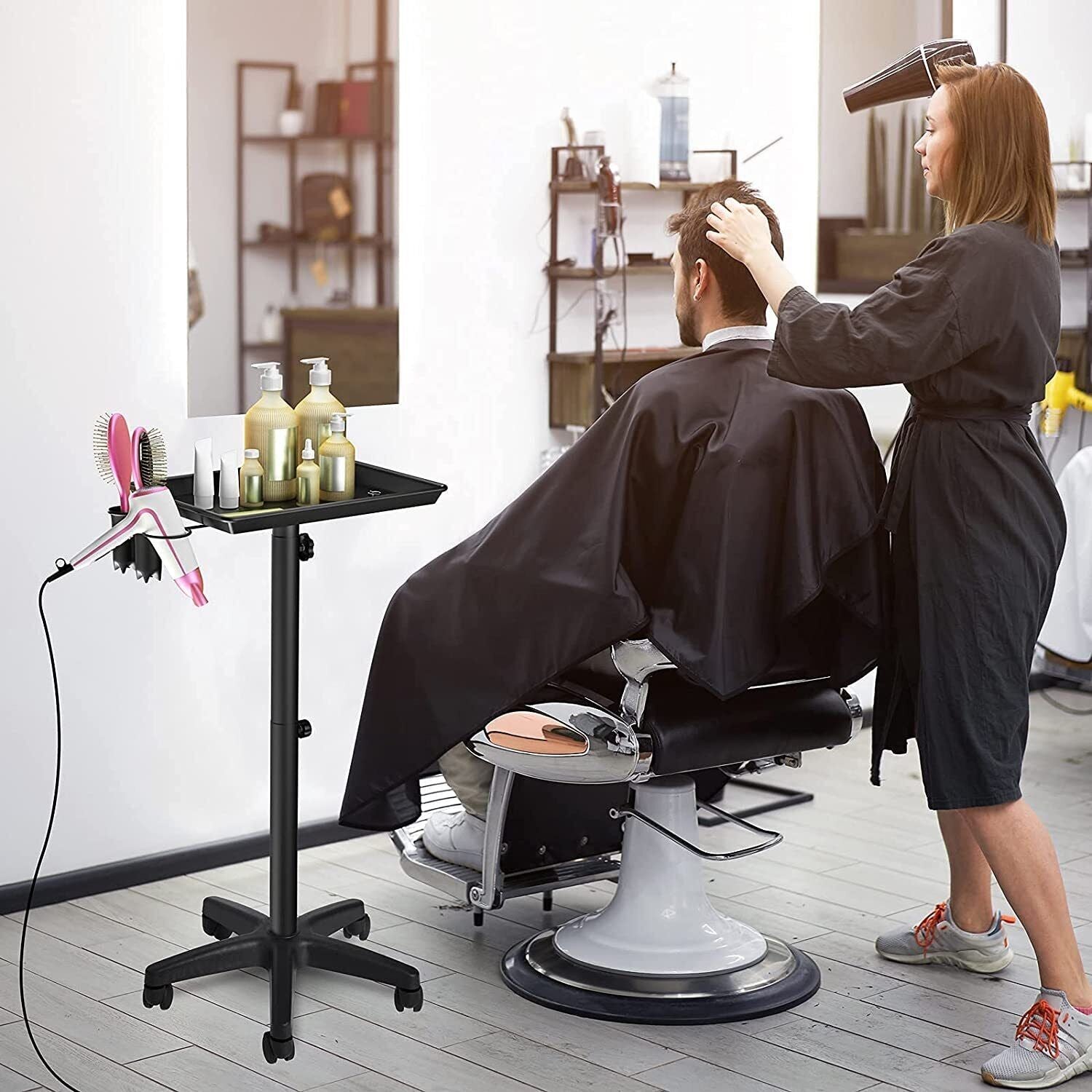 Hair Salon Trolley Hair Extension Rolling Stand Aluminum