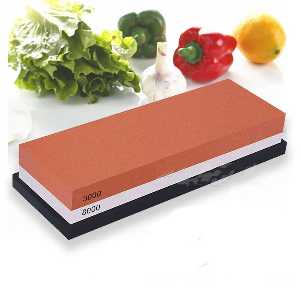 Dual Water Stone 3000/8000 Whetstone Knife Sharpener Sharpening Flattening 2PCS