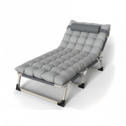 Adjustable Portable Folding Bed with Mattress and Headrest